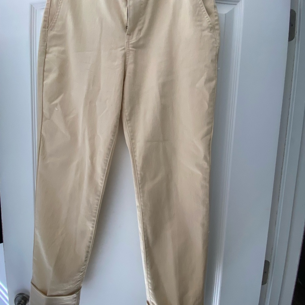 d. jeans Tan Ankle Cropped Pants Relaxed Fit